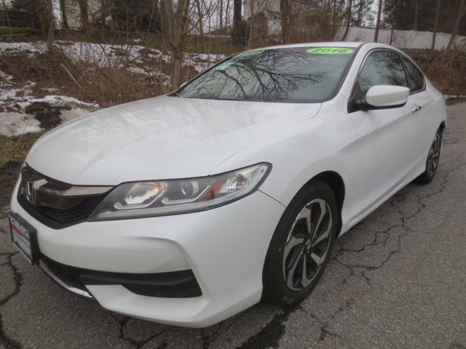 2016 White /Tan Honda Accord LX-S Coupe 6-Spd MT (1HGCT1A39GA) with an 2.4L L4 DOHC 16V engine, 6 Speed Manual Transmission transmission, located at 270 US Route 6, Mahopac, NY, 10541, (845) 621-0895, 41.349022, -73.755280 - Photo #0